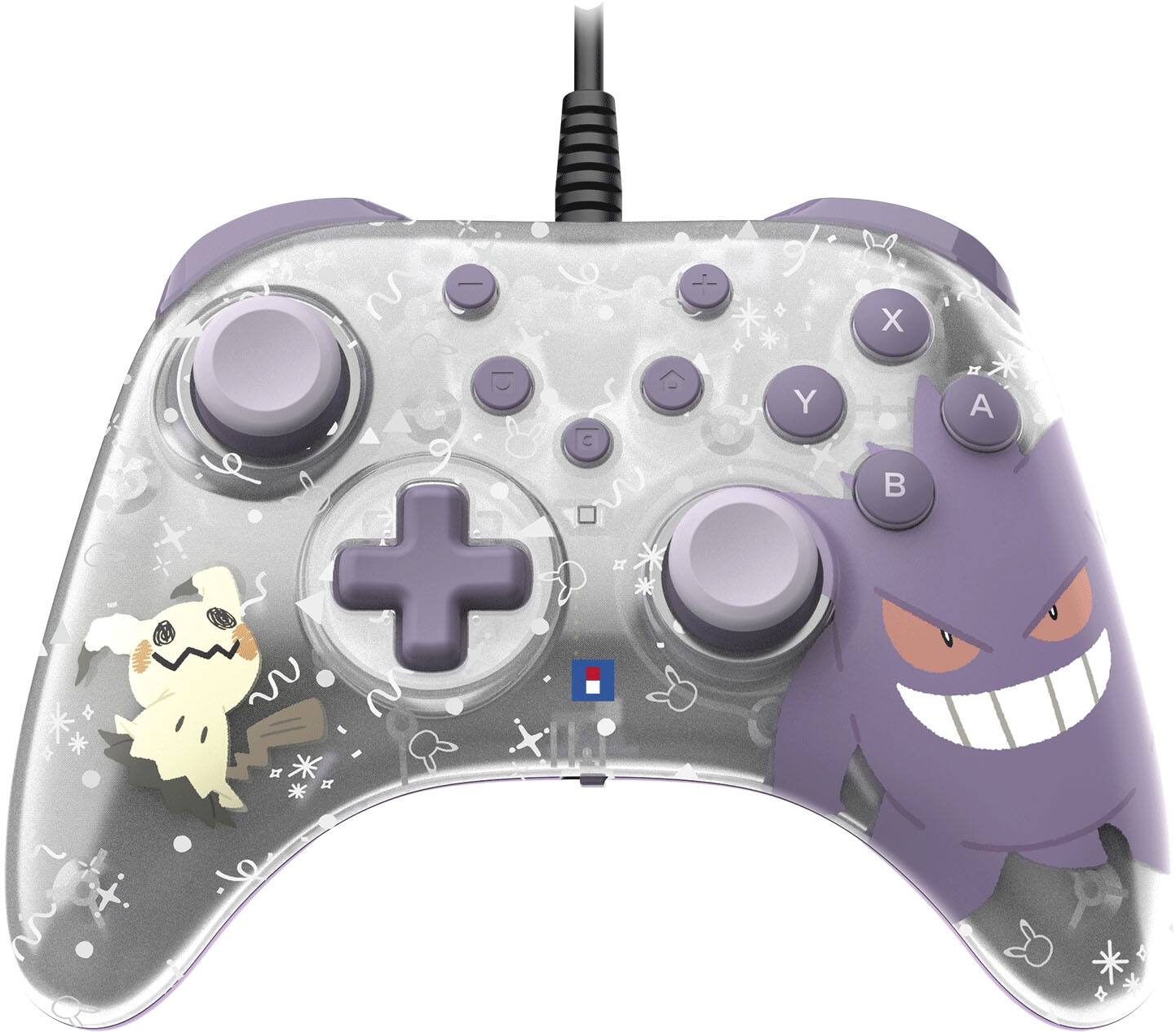 Front. Hori - HORIPAD Turbo (Gengar & Mimikyu) Wired Controller for Nintendo Switch 2 - Gray.