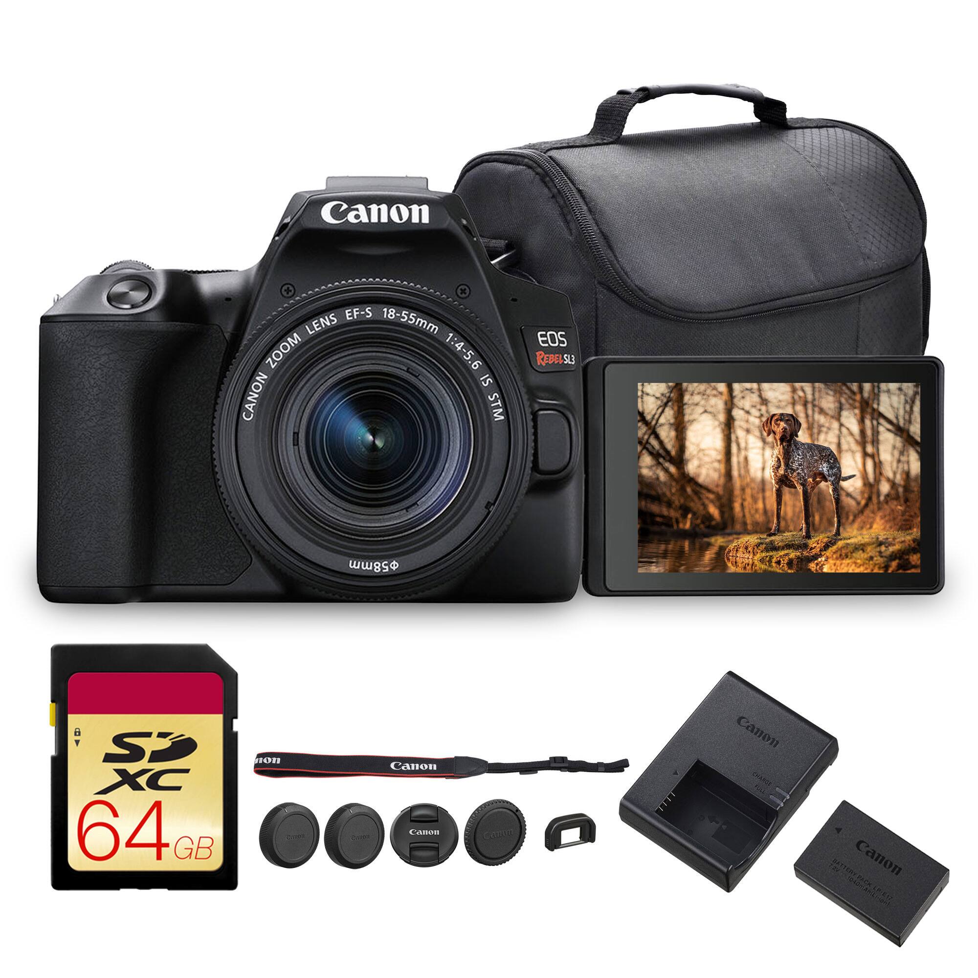 Canon EF-S 18-55mm LENS ZOOM 1:4-5.6 IS CANON STM  
EOS REBEL 93  
58mm  
S XC 64 GB  
Canon Canon Coma  
Canon CHARGE  
Canon