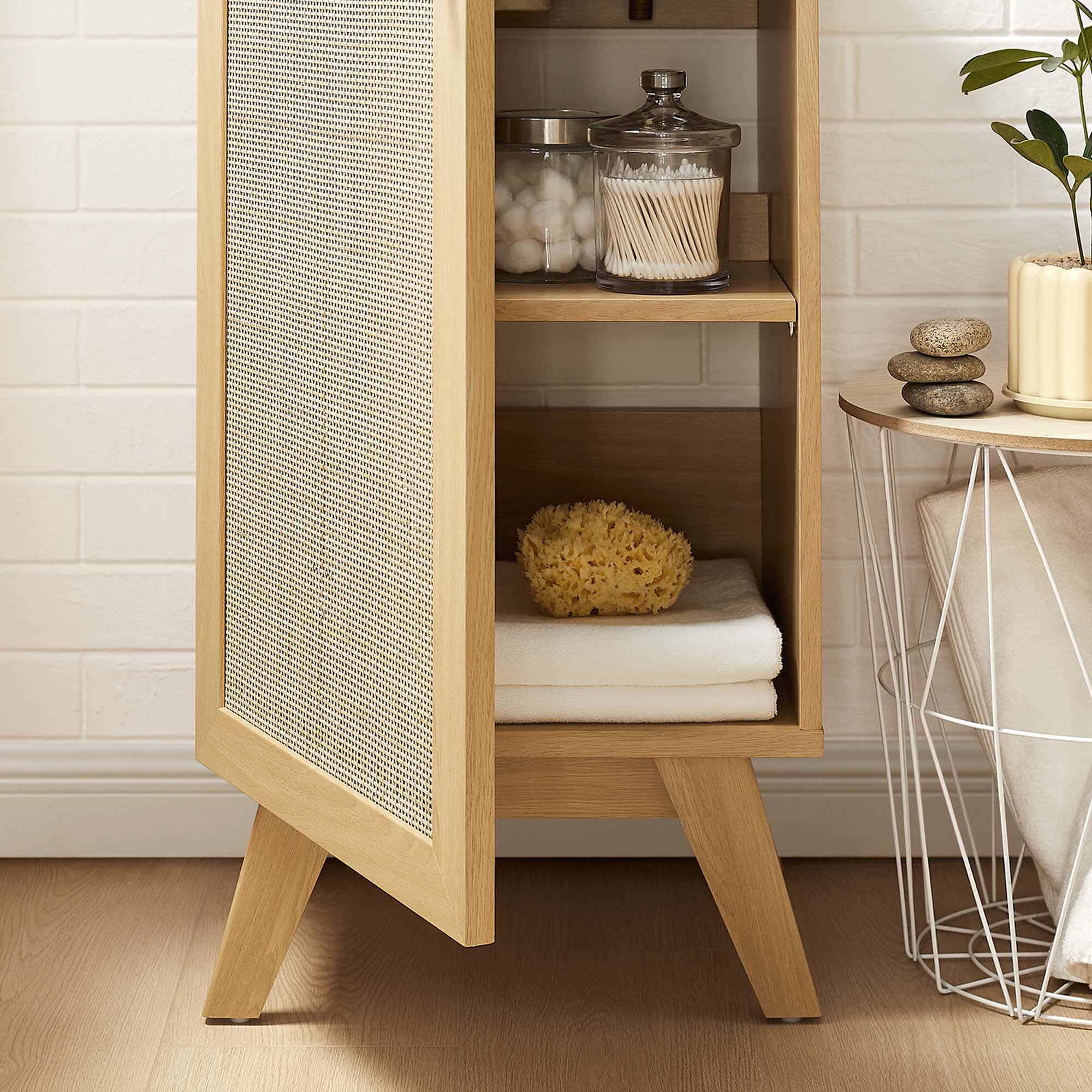 Alt View 1. Modway - Soma Bathroom Vanity with White Basin Included by Modway - Oak White.