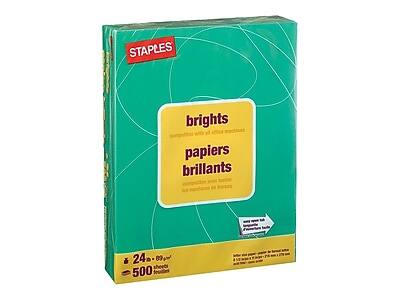 STAPLES brights papiers brillants  
24 D 89 g/m²  
500 sheets