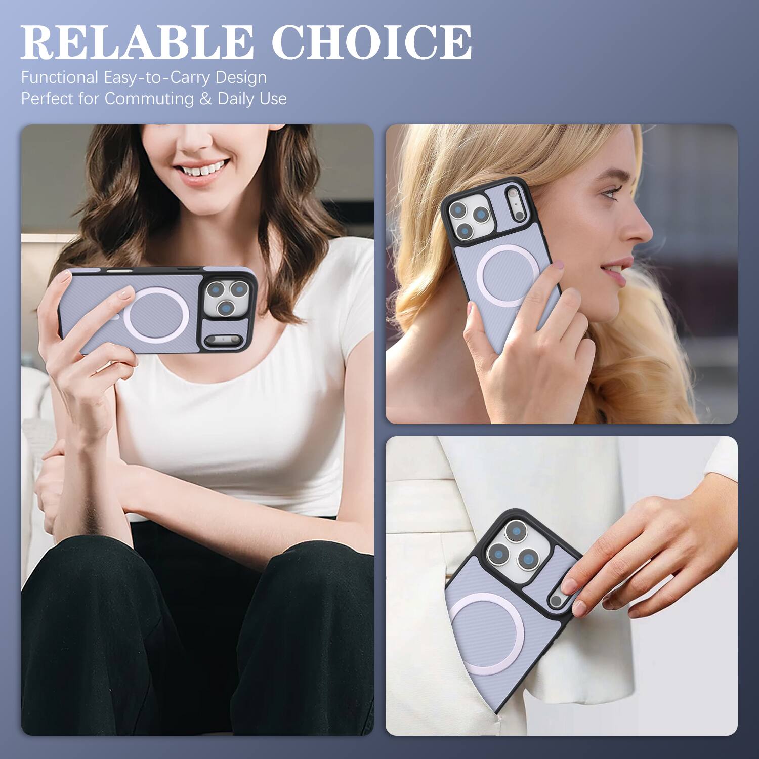 RELIABLE CHOICE  
Functional Easy-to-Carry Design  
Perfect for Commuting & Daily Use