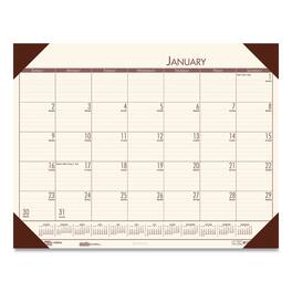 House of Doolittle - EcoTones Recycled Monthly Desk Pad Calendar 22 x 17 Moonlight Cream Sheets Brown Corners 12 Month Jan to Dec 2026