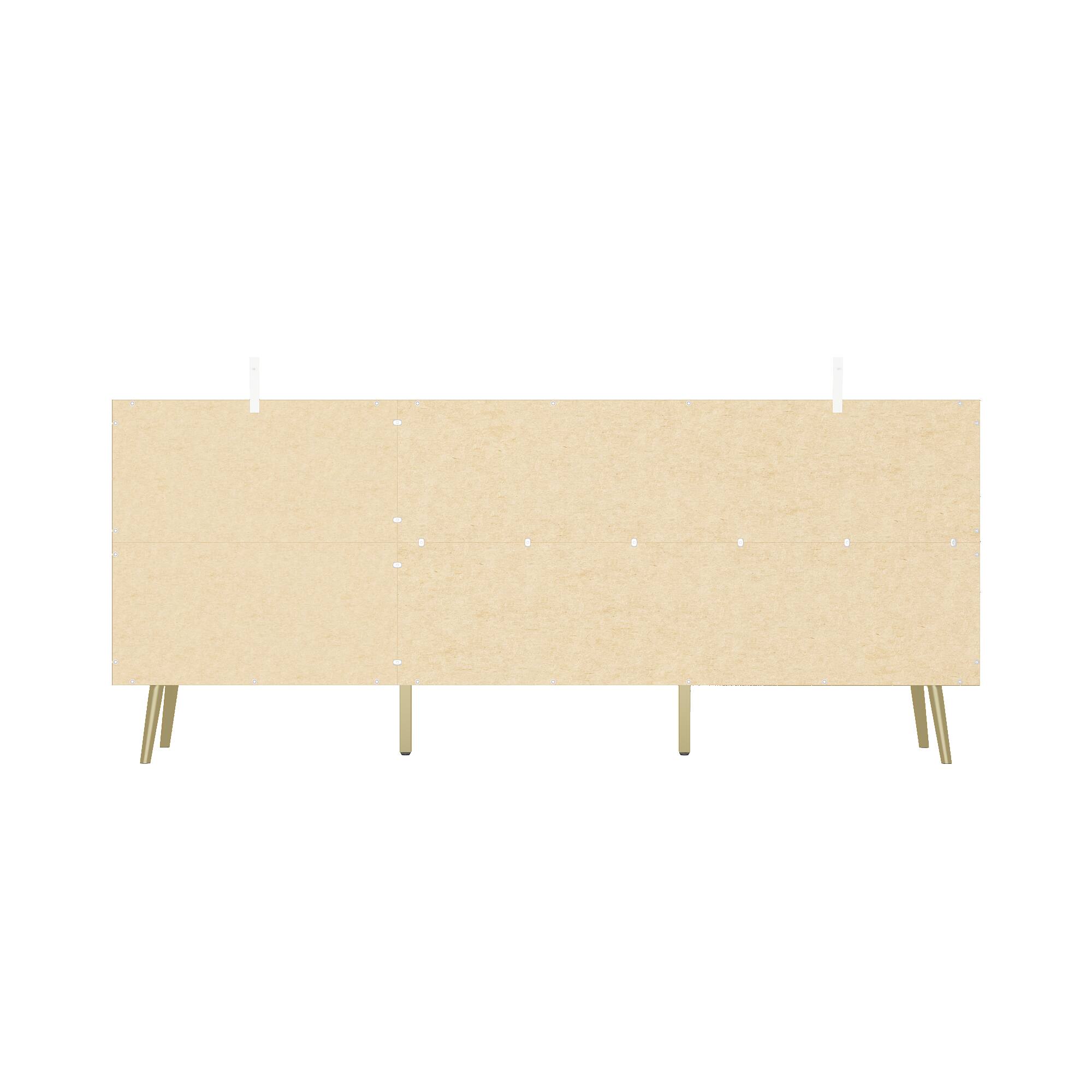 Back. Famapy - Famapy Combo Sideboard Silent Rails Drawers Metal LegsMulti - Scene All - round Storage Dresser - White.