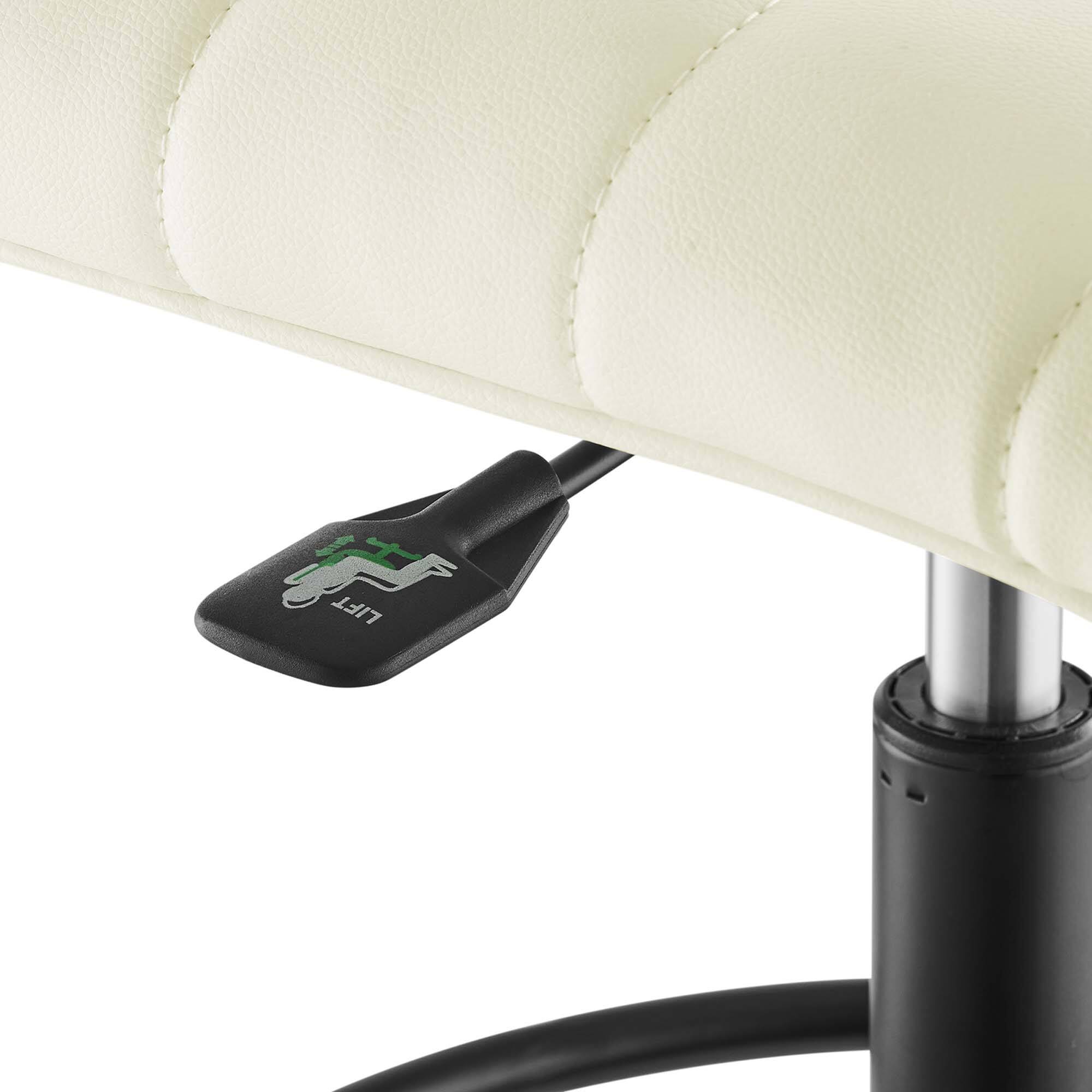 Alt View 5. Modway - Ripple Armless Vegan Leather Drafting Chair by Modway - Black White.