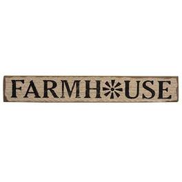 BreeBe - *Farmhouse Distressed Barnwood Sign - Ivory, Black