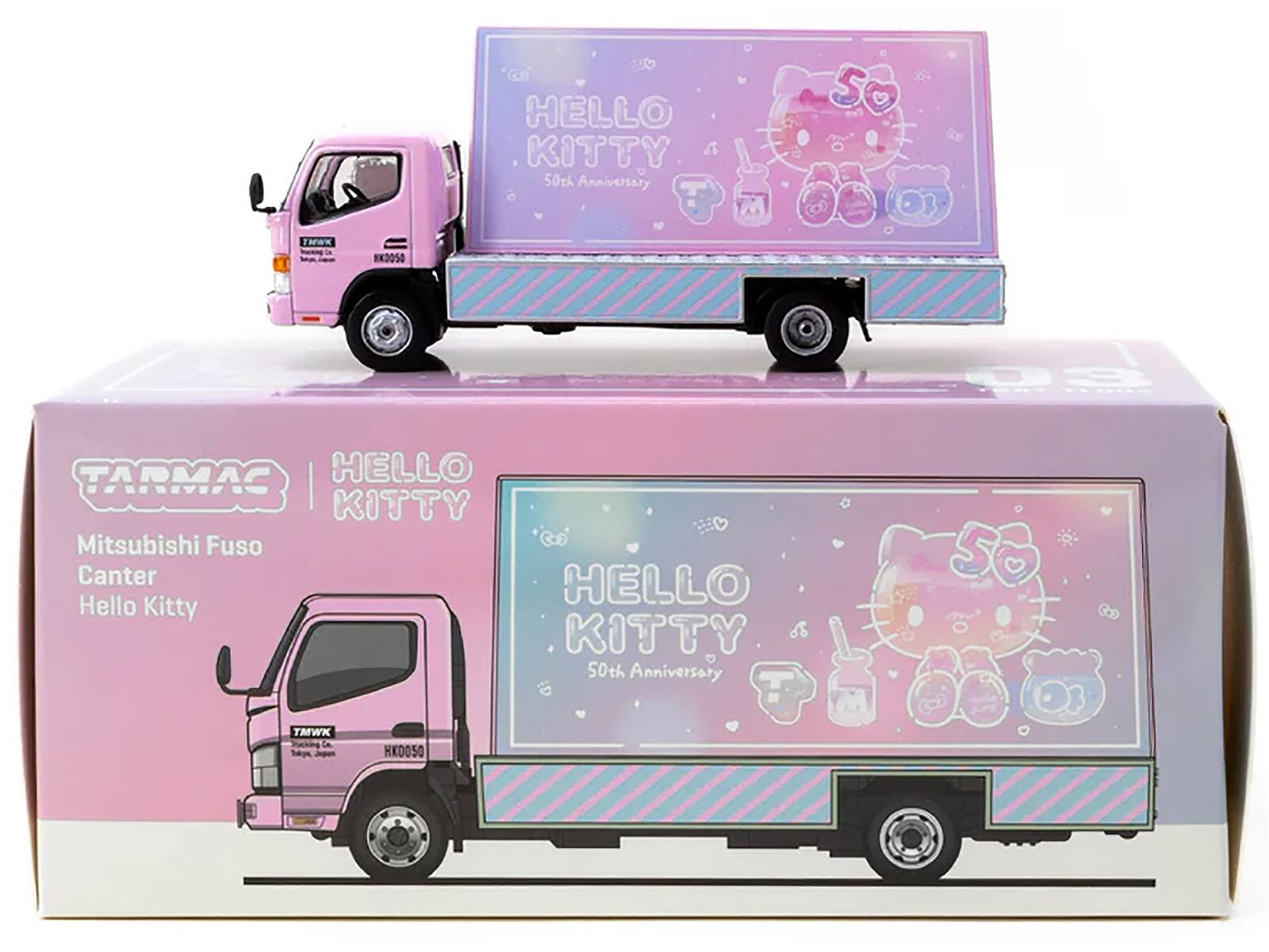 HELLO KITTY 50th Anniversary  
50th Anniversary  
TARMAC  
Mitsubishi Fuso Canter Hello Kitty  
HK0050  
TARMAC  
HELLO KITTY  
50th Anniversary