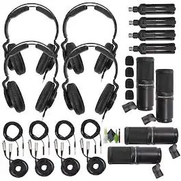 Zoom - ZDM-1 Podcast Mic with 4 Headphones and More Bundle