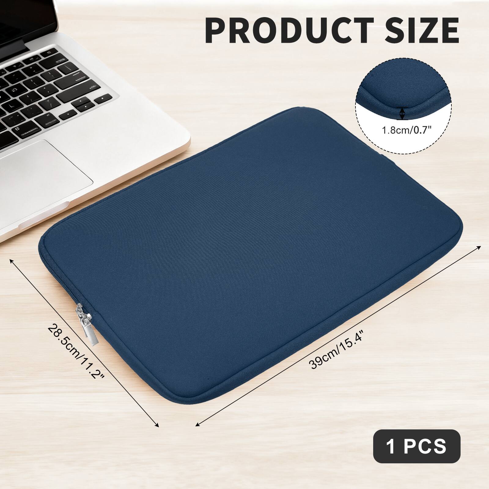 PRODUCT SIZE  
1.8cm/0.7"  
28.5cm/11.2"  
39cm/15.4"  
1 PCS