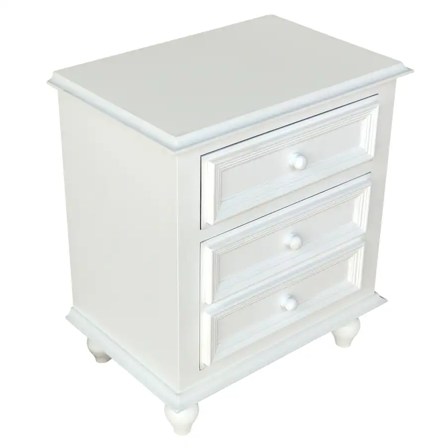 Manhattan Lane 28 Inch Bedside Nightstand, 2 Drawers with Classic Round ...