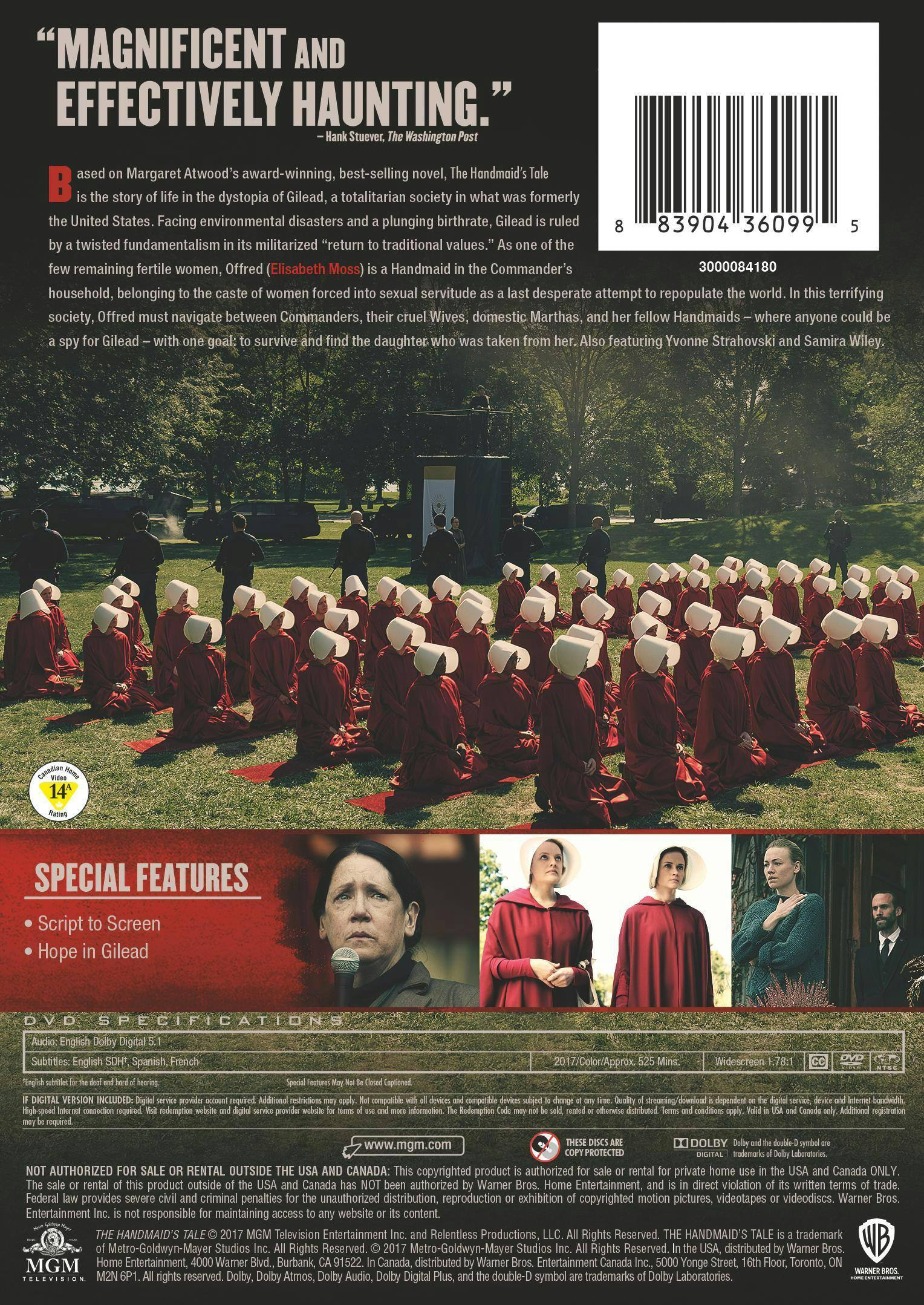 Back. The Handmaid's Tale: The Complete First Season (Box Set) [DVD].