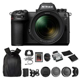 Nikon - Z6III FX-Format Camera with 24-70mm f/4 S Lens +64GB/Bag/2-Battery Bundle - Black