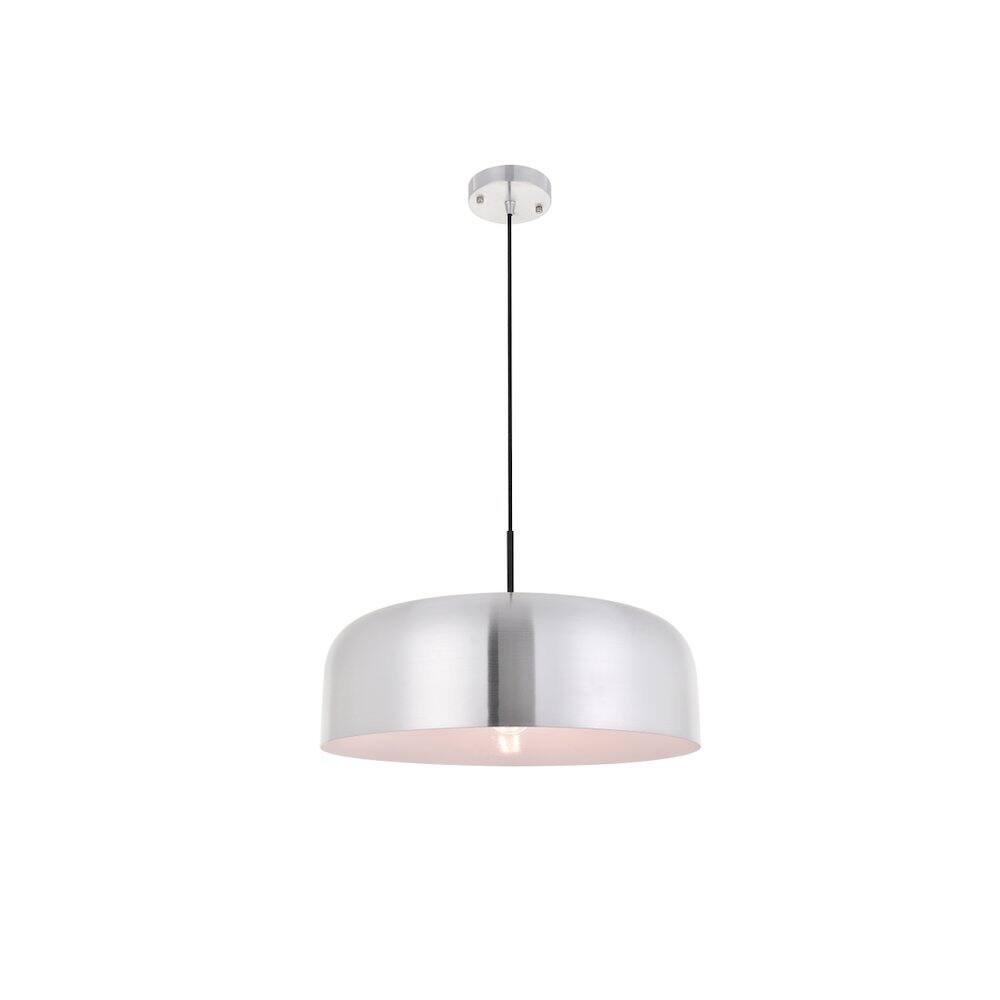 Alt View 7. Living District - Etude 1 Light Brushed Nickel Pendant - Brushed Nickel And Black.