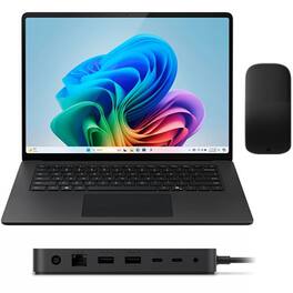 Microsoft - Surface Laptop Copilot+ PC + Arc Mouse + Surface Thunderbolt 4 Dock - Black