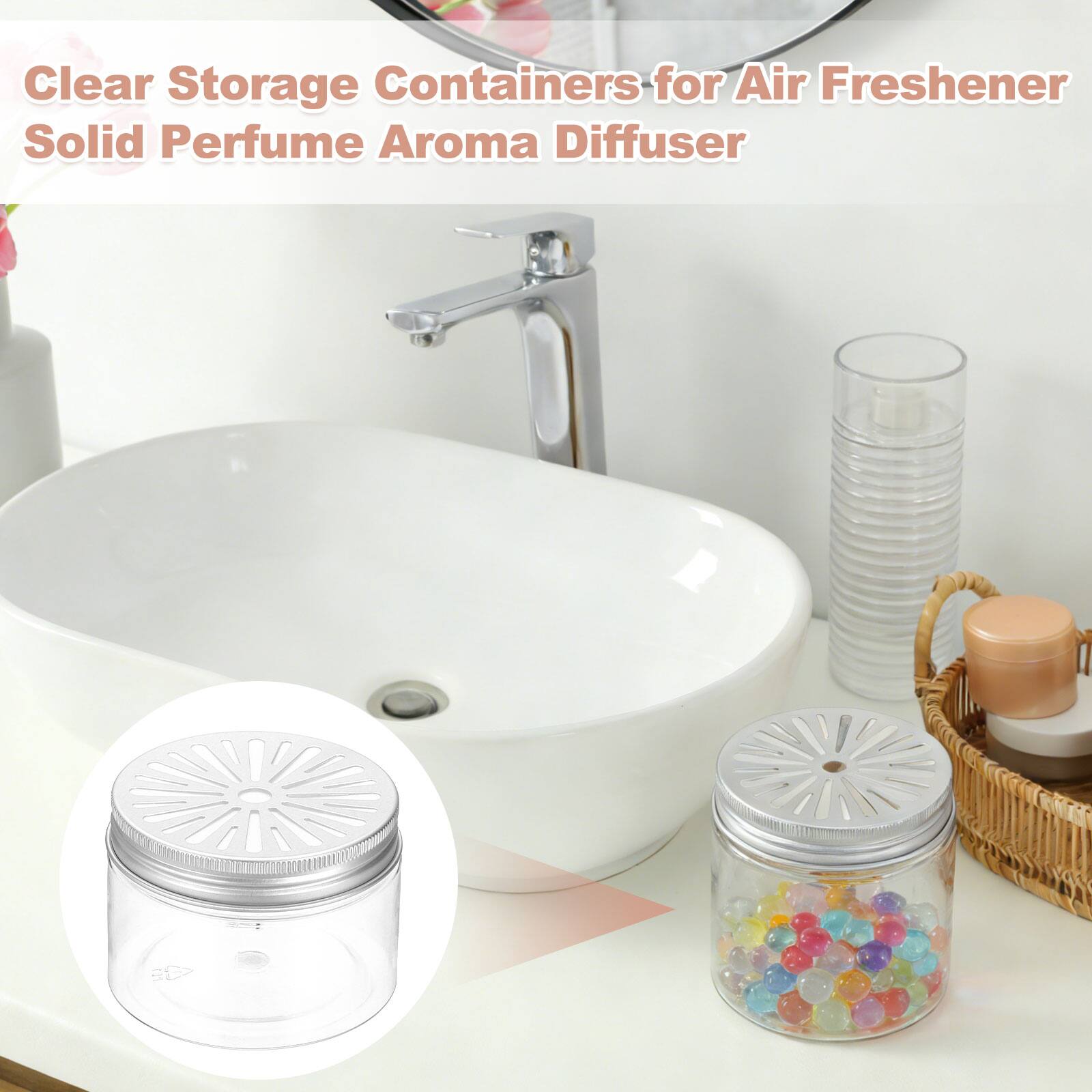 Clear Storage Containers for Air Freshener Solid Perfume Aroma Diffuser