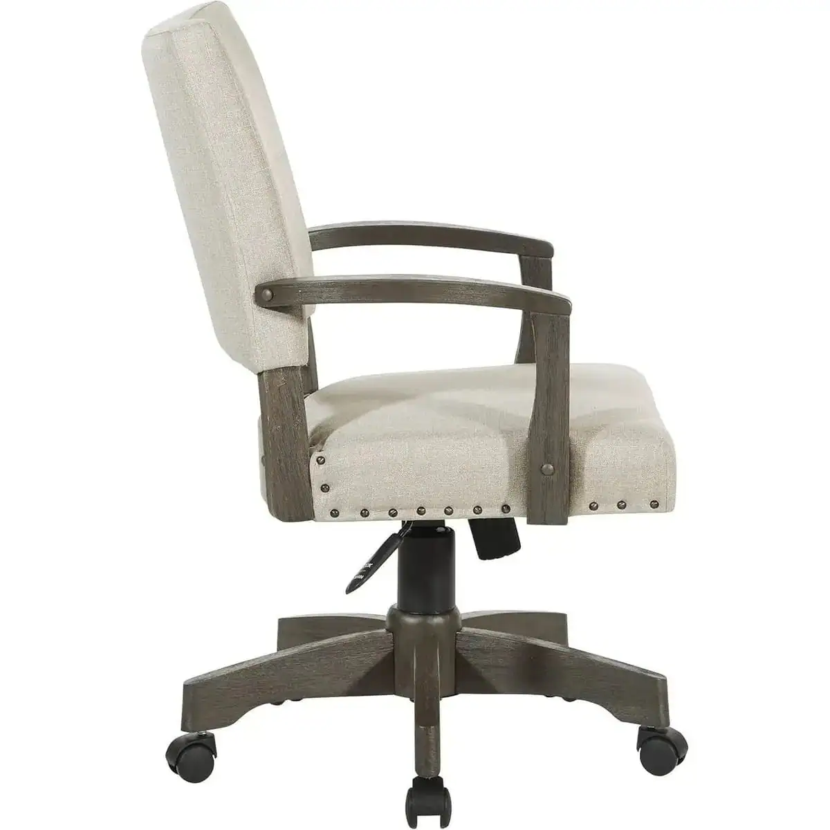 Back. Office Star Products - Santina Deluxe Cushioned Banker's Chair for Elegant Home Office - Beige.