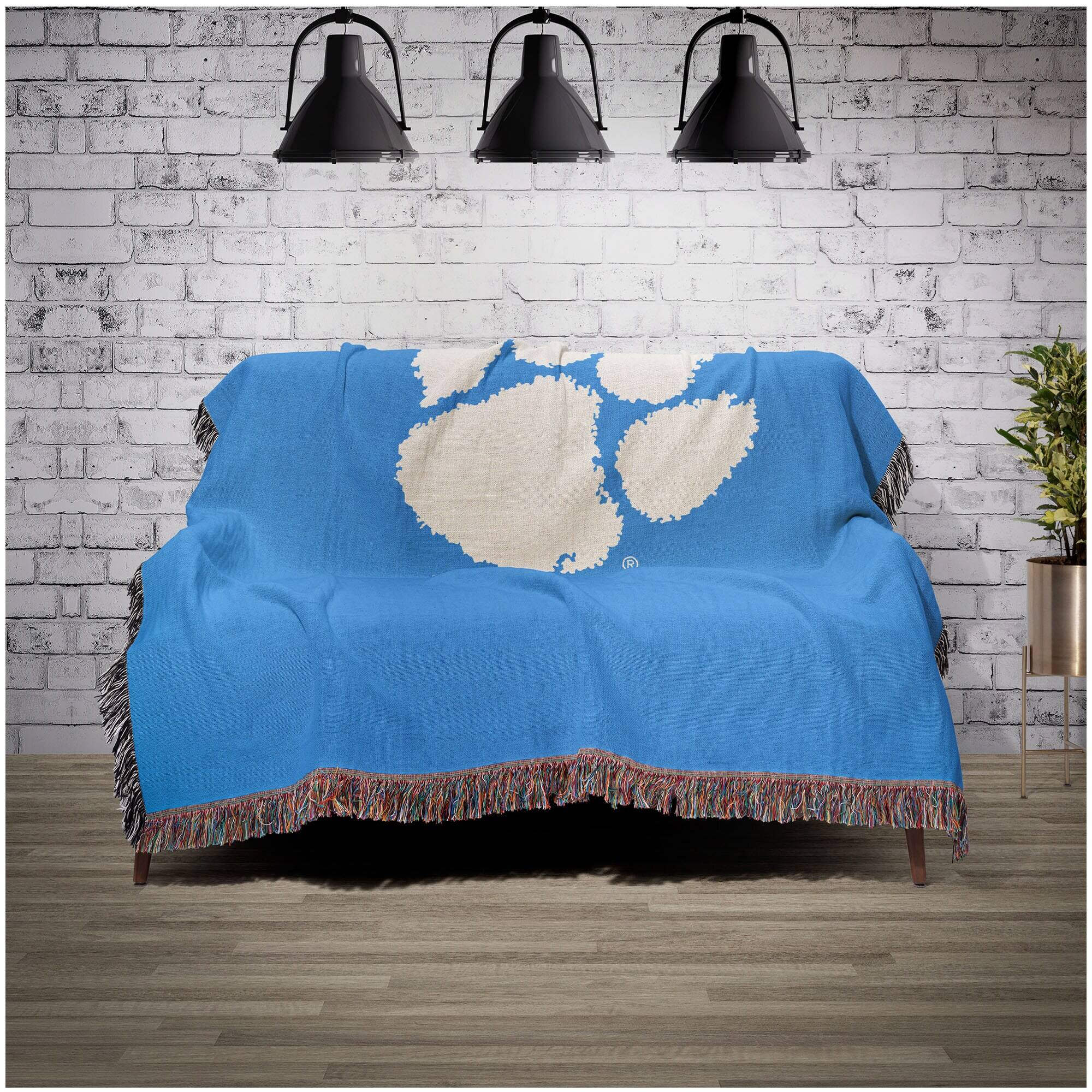 Alt View 1. Chad & Jake - Clemson Tigers Woven Blanket - Blue.