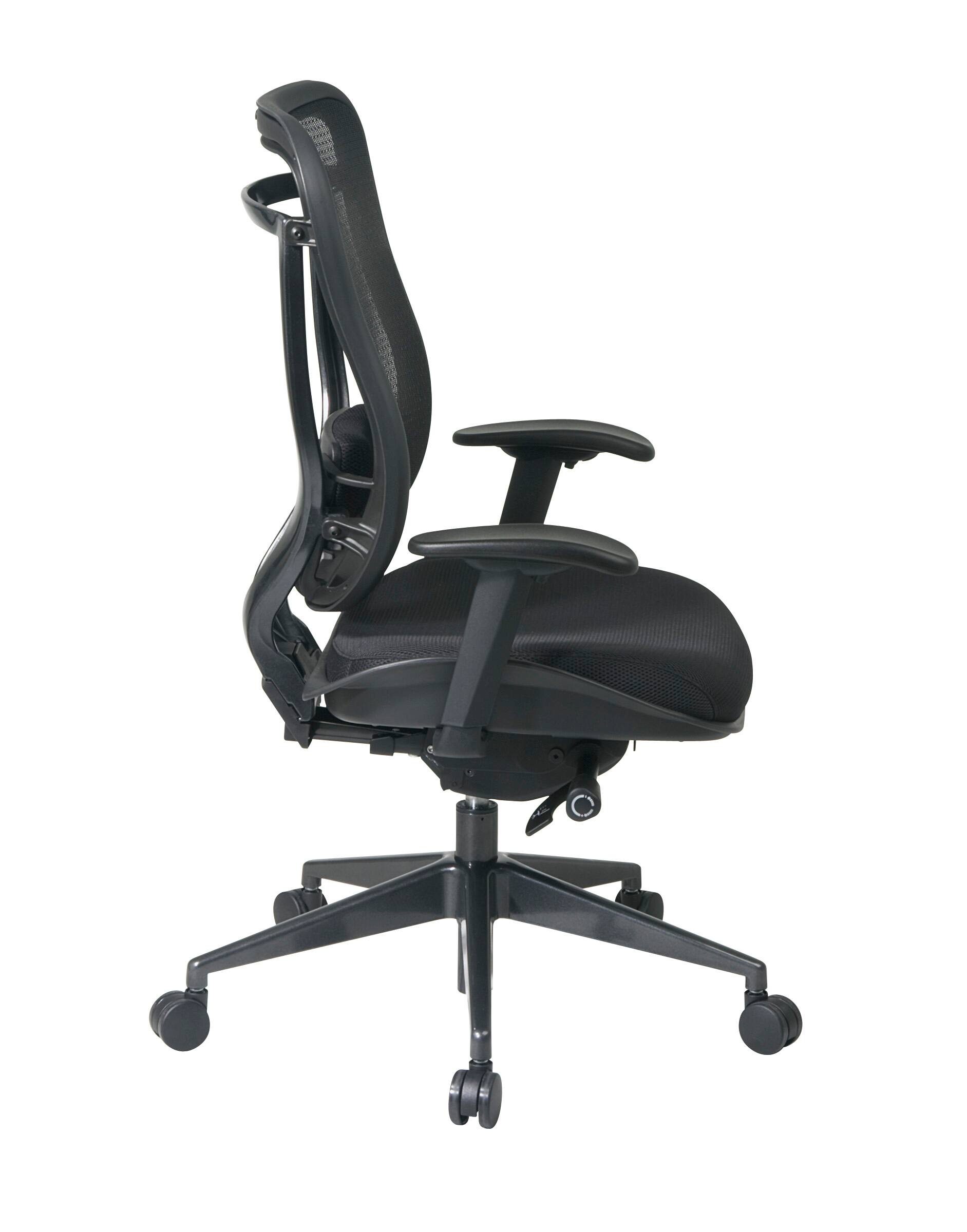 Left. Office Star Products - Executive High Back Chair - Black.
