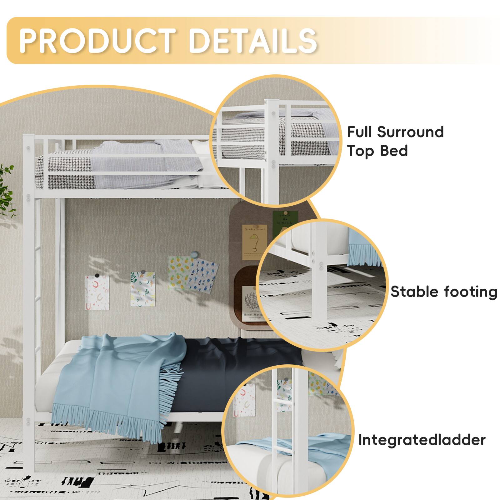 PRODUCT DETAILS

- Full Surround Top Bed
- Stable footing
- Integrated ladder