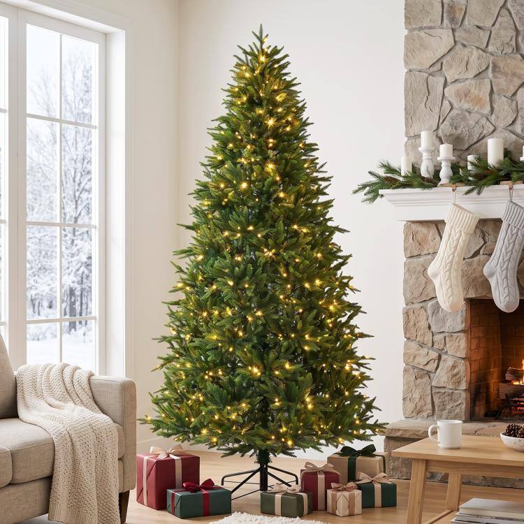PULUZ 6ft Prelit Christmas Tree, Dual Color LEDs, 100% Realistic PE ...