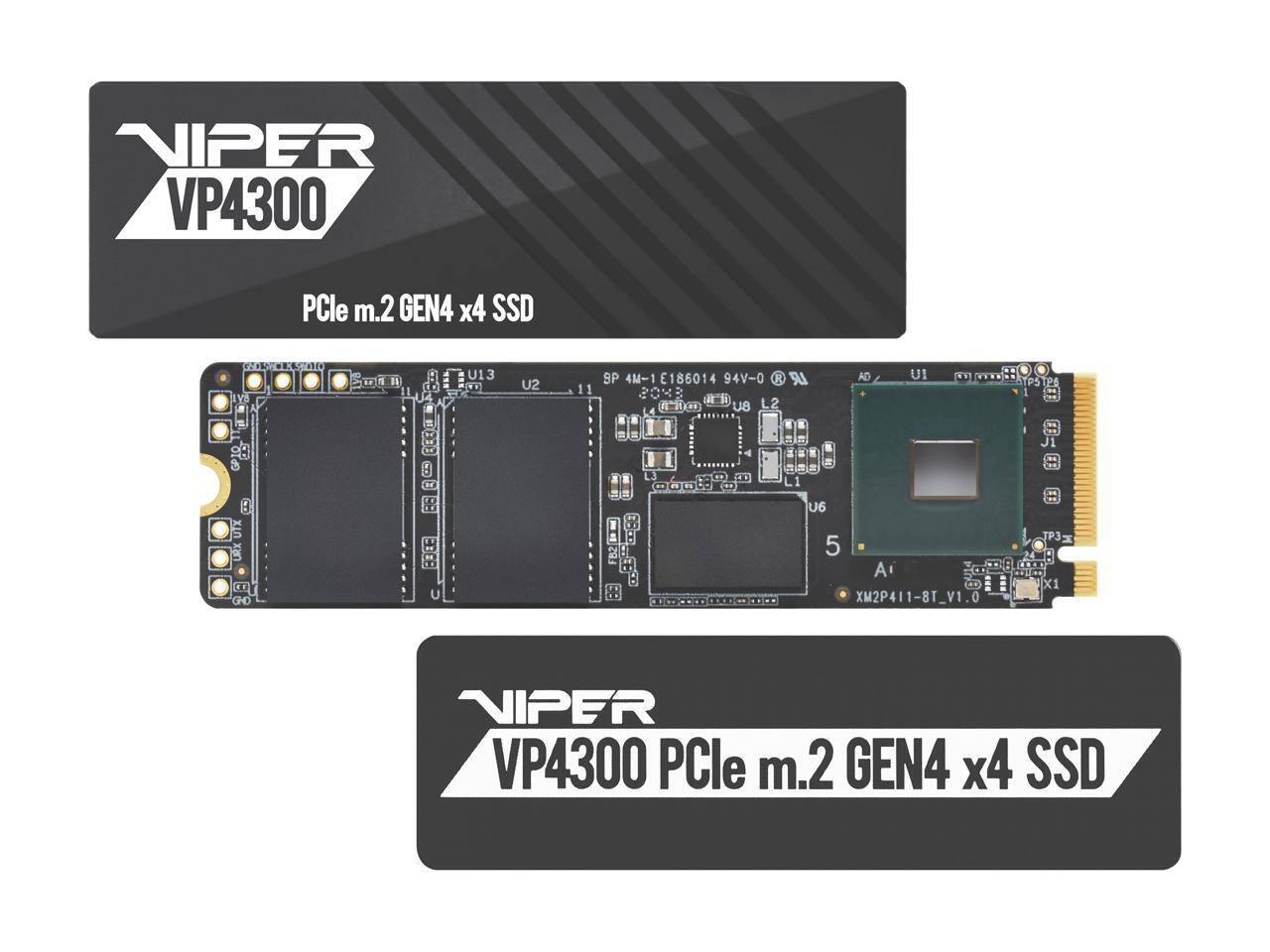 新品未開封 VIPER VP4300 M.2 Gen4 1TB 7400MB/秒 Patriot Viper VP4300 1TB M.2 Gen4 NVMe SSD – DRAM Cache, Heatsink