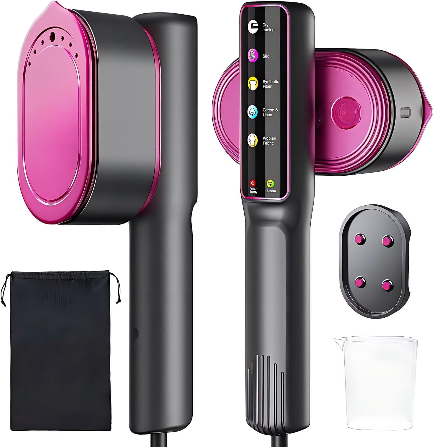Luckbyte - 2 in 1 Portable Travel Steamer & Iron with LED Touch Display 5 Modes Ceramic Plate - Purple