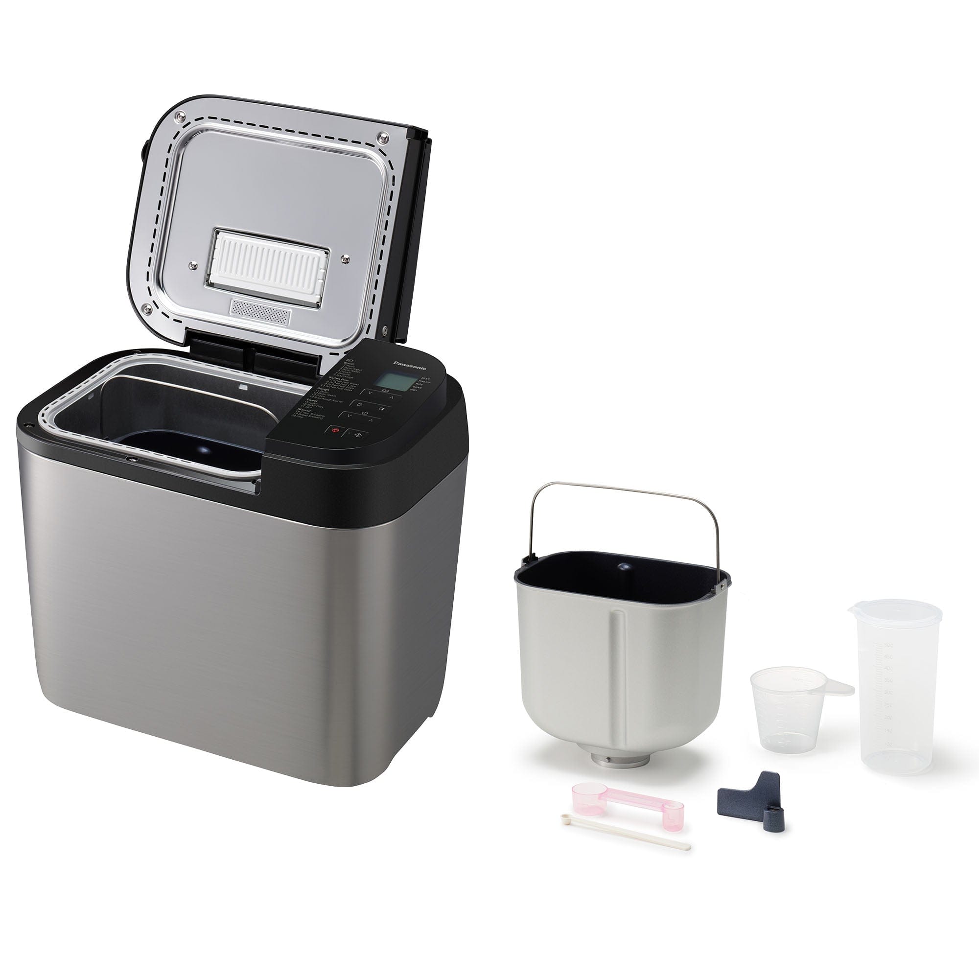 Back. Panasonic - Automatic Bread Maker with 20 Presets - Silver.