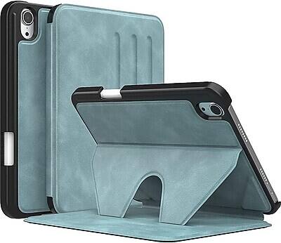 Alt View 2. SaharaCase - iPad mini A17 Pro & 6th Generation 2021 Protection Bundle, Multi-Angle Case with Tempered Glass Screen - Blue.