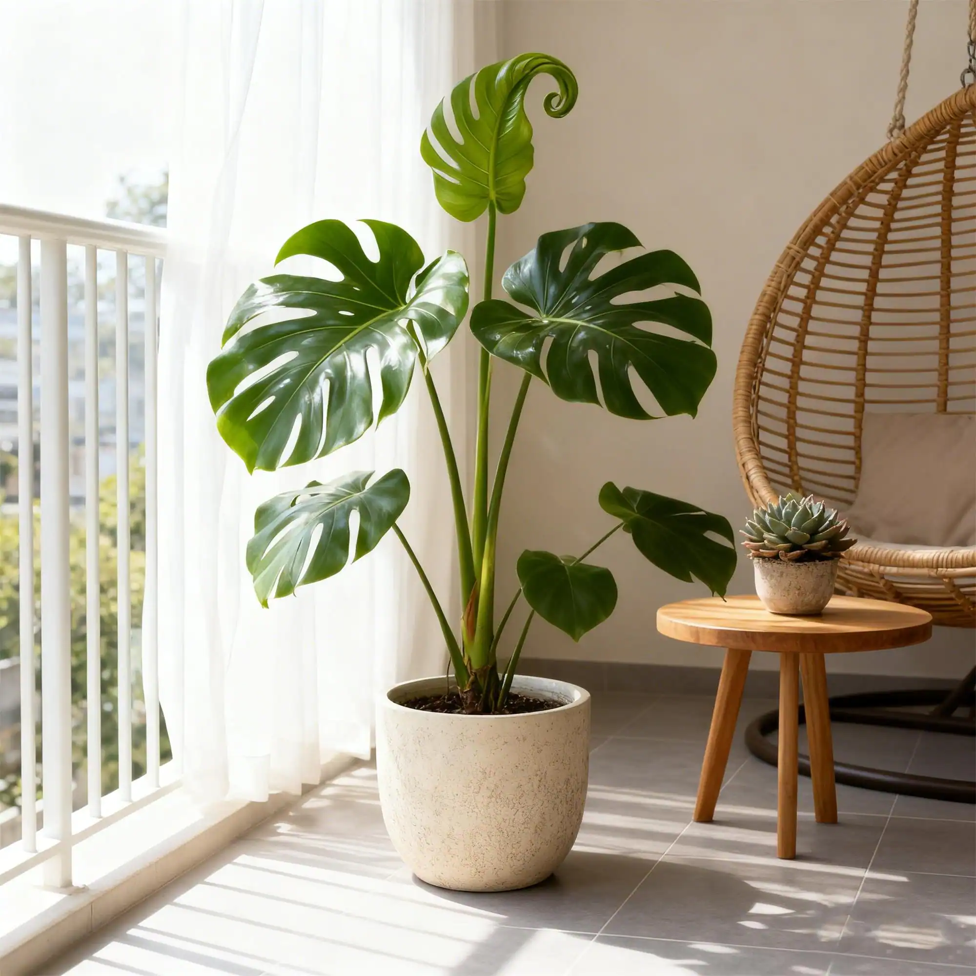 Alt View 3. Boyel Living - 3  Piece Round Magnesium Oxide Planter Set  Flower Pots with Drainage Holes - Light Yellow.