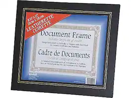 Nu-Dell - Plastic Certificate Frames, Leatherette, 2/Pack - Black