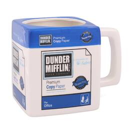 Silver Buffalo - The Office Dunder Mifflin Sculpted Ceramic Mug | Holds 20 Ounces - White