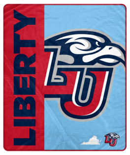 Pegasus - Liberty Flames 50" x 60" Endzone Ultra Soft Throw Blanket - Multicolor