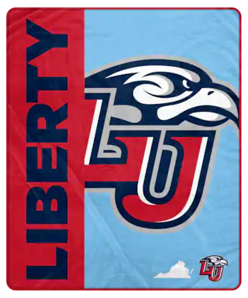 Front. Pegasus - Liberty Flames 50" x 60" Endzone Ultra Soft Throw Blanket - Multicolor.