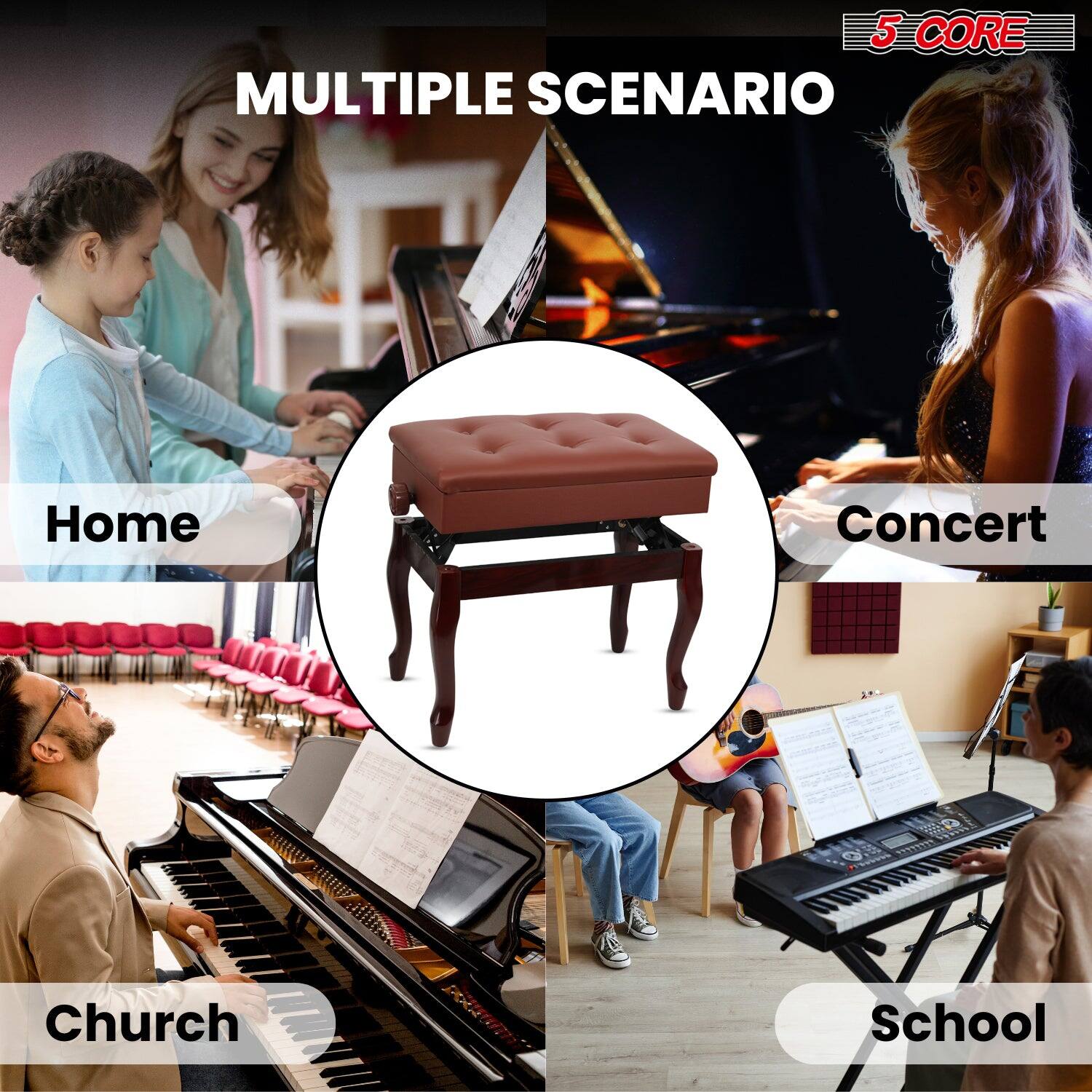 5 CORE MULTIPLE SCENARIO Home Concert Church School
