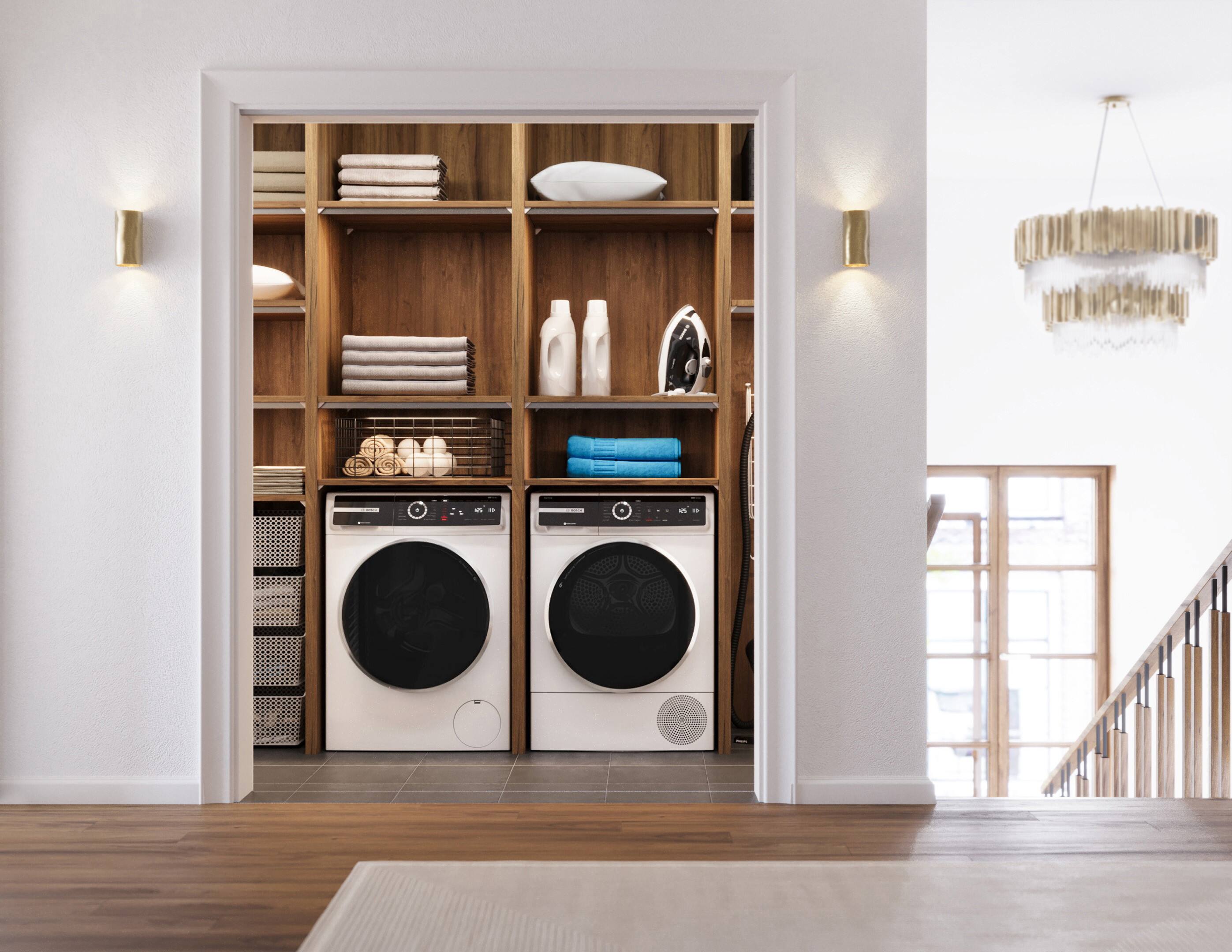 Alt View 15. Bosch - 500 Series 2.4 Cu. Ft. High-Efficiency Stackable Smart Front Load Washer with 4D Wash System - White.