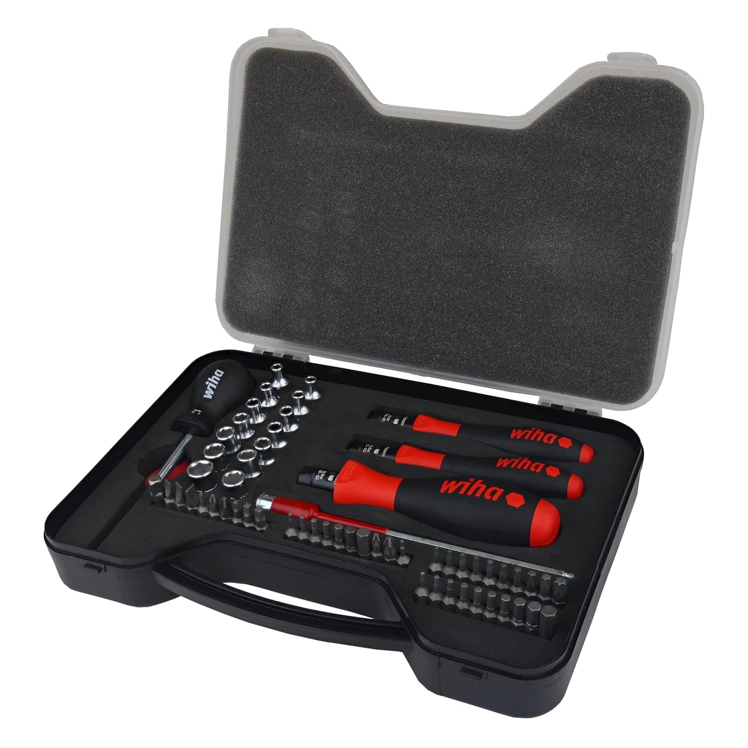 Wiha - Torque Control Screwdriver Set, 1–50 Inch Pounds, 59 Piece w/ Storage Case - Multi