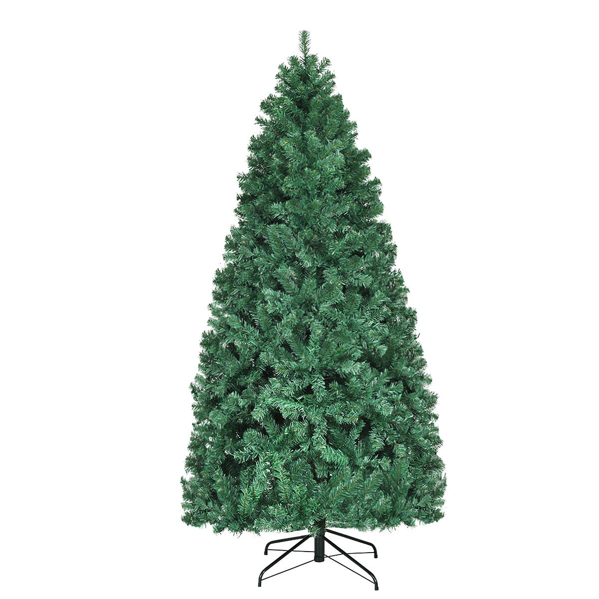 Alt View 13. Costway - 7Ft Pre-Lit PVC Hinged Christmas Tree 300 LED Lights - Green.