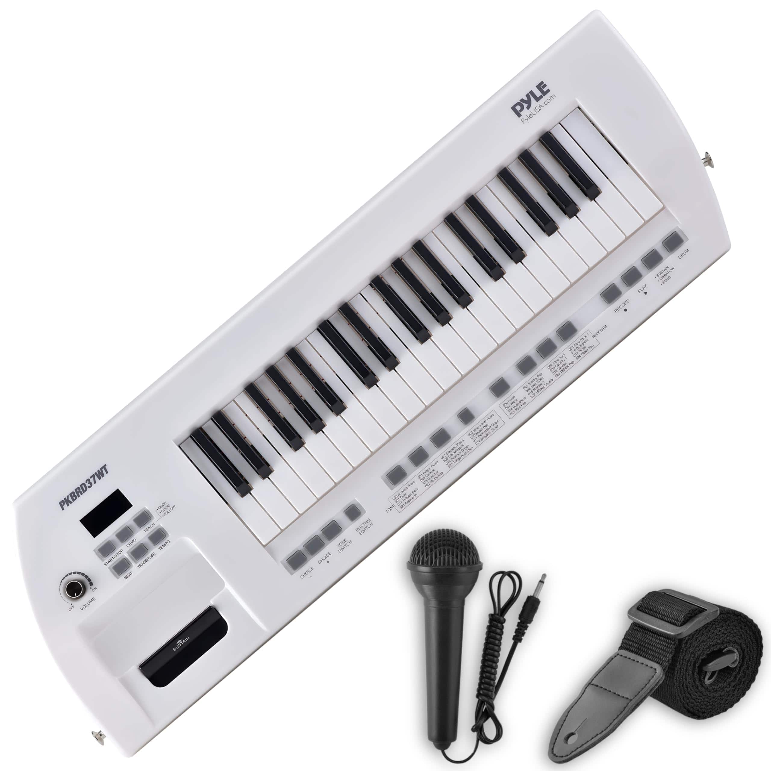 Pyle - 37-Key Electric Piano, Music Keyboard, 200 Tones, 200 Rhythms, Rechargeable, 50 Demos - PKBRD37WT price history on PriceWatchPro