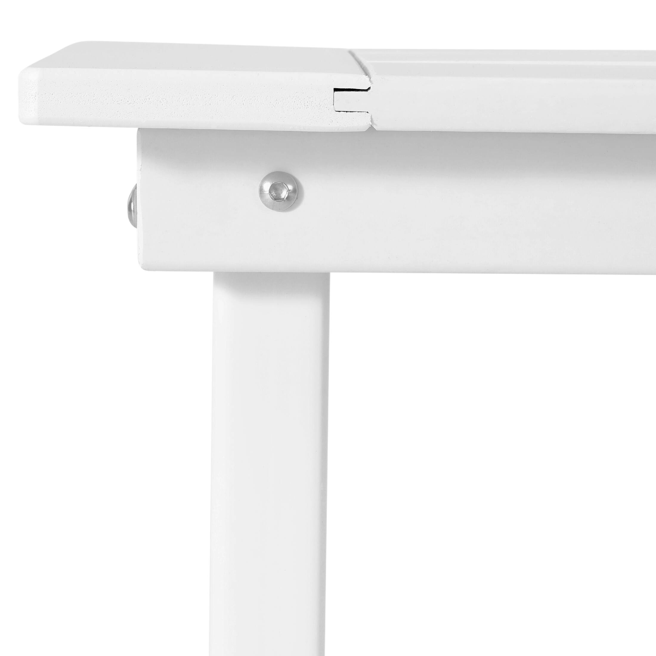 Alt View 1. WestinTrends - WestinTrends Malibu 65" Outdoor Patio Trestle Dining Bench - White.