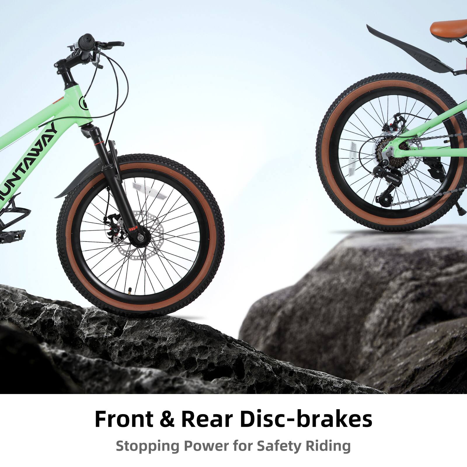 Front & Rear Disc-brakes  
Stopping Power for Safety Riding