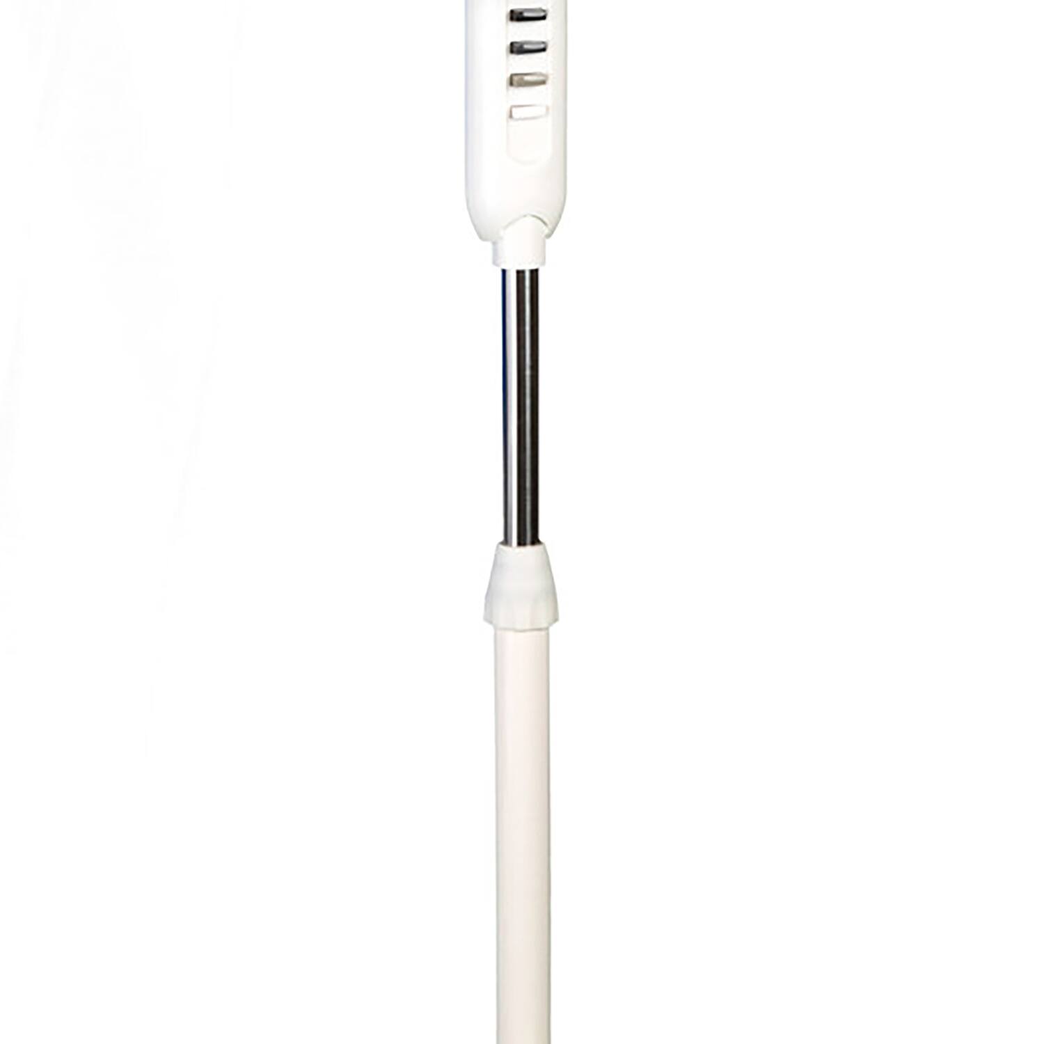 Left. Seasons Comfort - 16" 3-Speed Oscillating Fan with Pedestal Base, FPD16 - White.