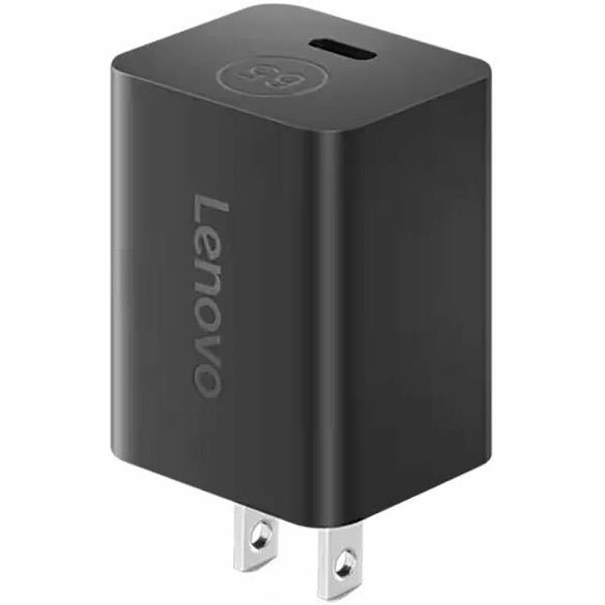 Alt View 3. Lenovo - Lenovo Nano 65W USB-C GaN Power Adapter, Black - Black.