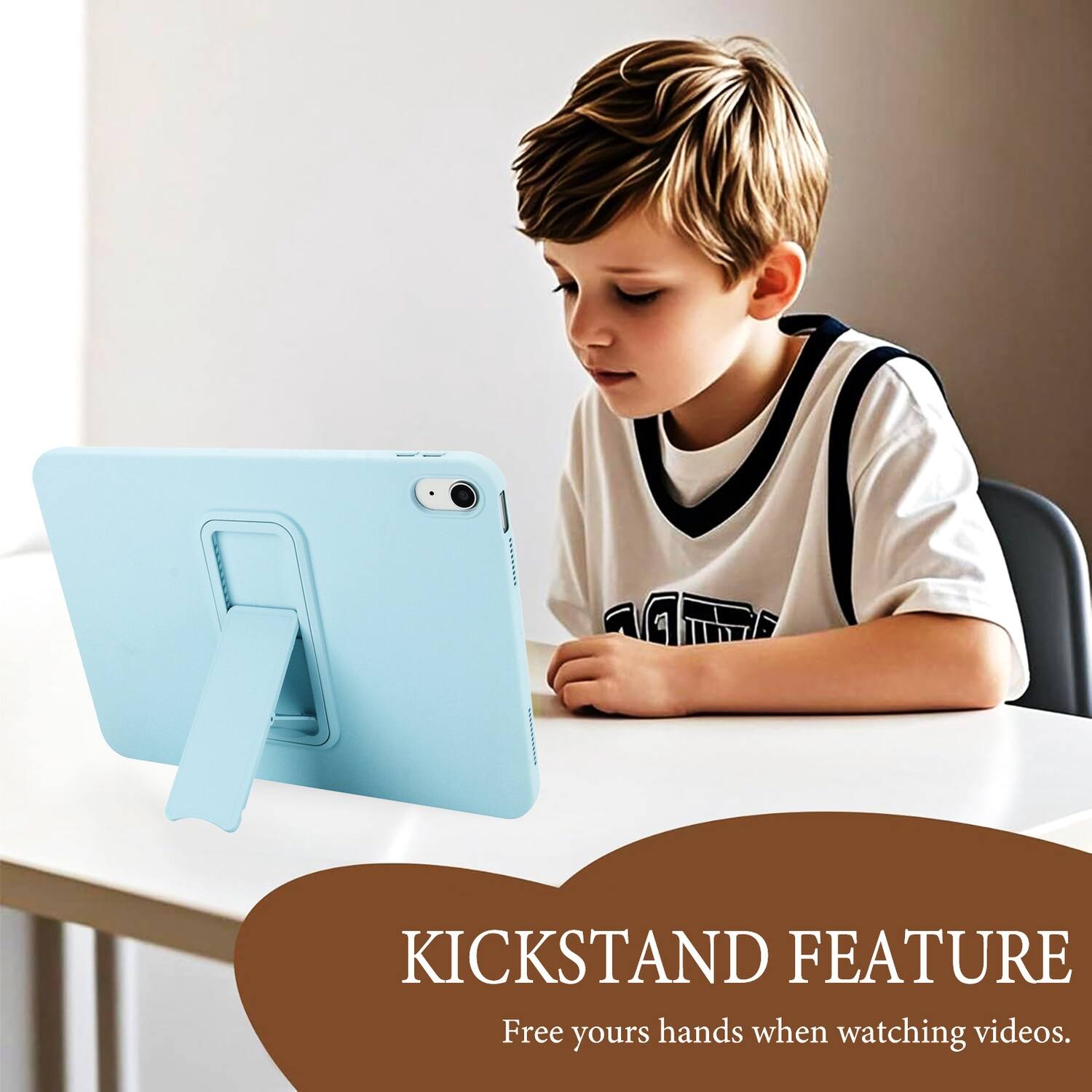 KICKSTAND FEATURE  
Free your hands when watching videos.