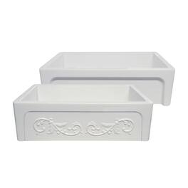 Whitehaus - Glencove St. Ives 33" Front Apron Fireclay Sink - White