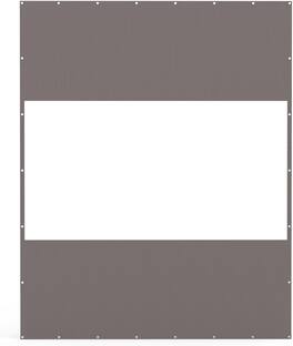 Mondawe - 10'H x 8'W Heavy Duty Outdoor Clear Panel Waterproof PVC Polyester Curtain - Gray
