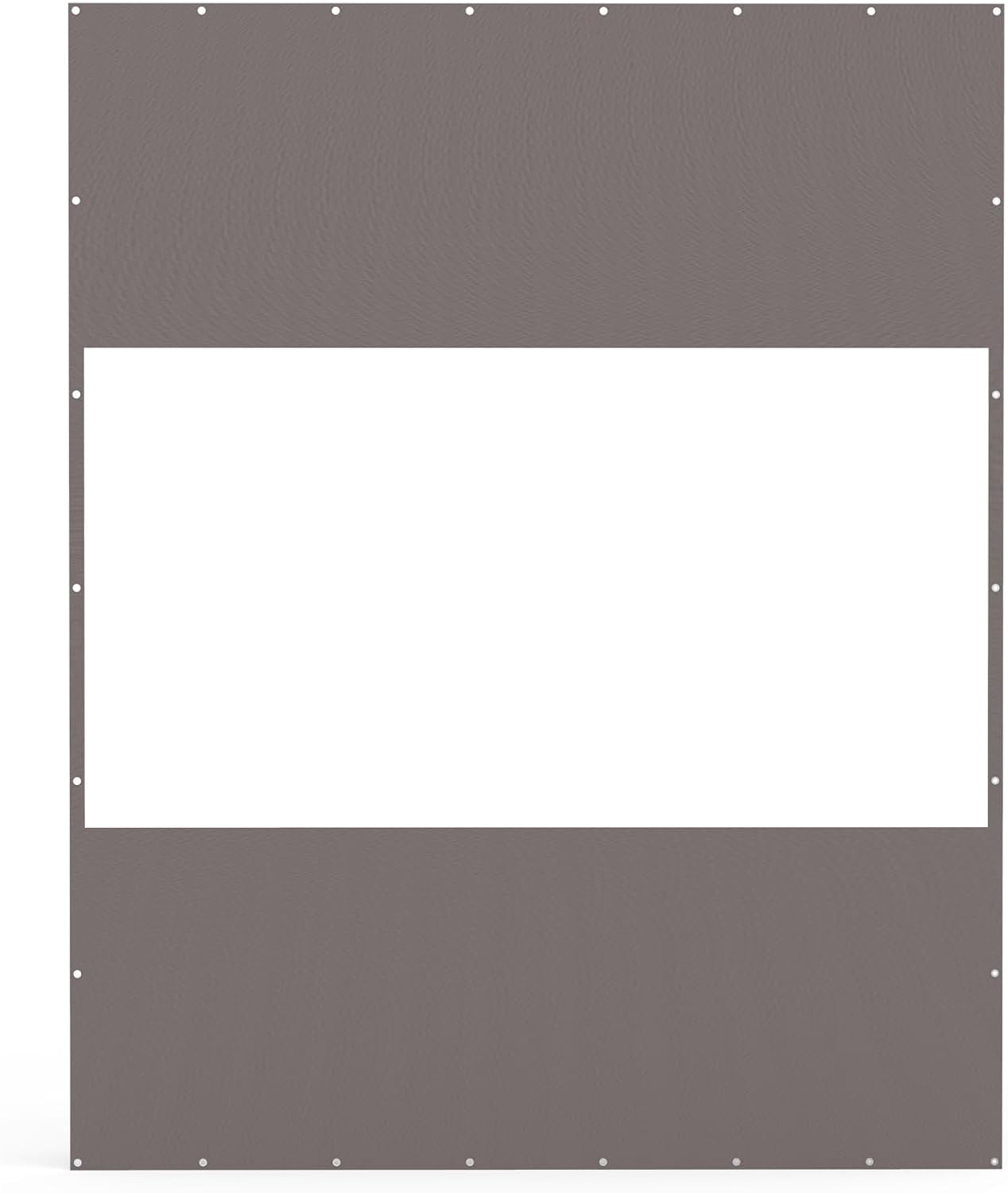 Front. Mondawe - 10'H x 8'W Heavy Duty Outdoor Clear Panel Waterproof PVC Polyester Curtain - Gray.