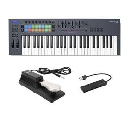 Novation - FLkey 49-Key MIDI Keyboard Controller with Sustain Pedal and 4-Port USB