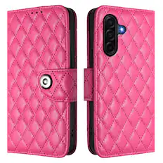 Front. Dteck - for Samsung Galaxy A37 5G PU Leather Wallet Case,7-Card Holder Slots TPU Inner Cover Stand Folio Flip Case+Lanyard - Rose.