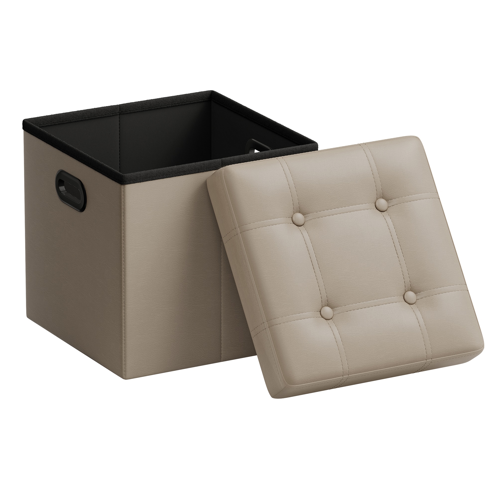 Songmics Home - 15 Inches Ottoman with Storage, Footstool, Storage Ottoman with Metal Handles, Load 660 lb, for Dorm, Living Room - Camel Brown price history on PriceWatchPro