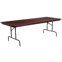 Flash Furniture - Frankie 8-Foot Mahogany Melamine Laminate Folding Banquet Table - Brown