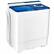 Front. Costway - 26 lb. Portable Semi-Automatic Washing Machine with Built-in Drain Pump - Blue and White.